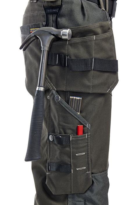 Heavy-duty workwear trousers with Cordura-like tool pockets